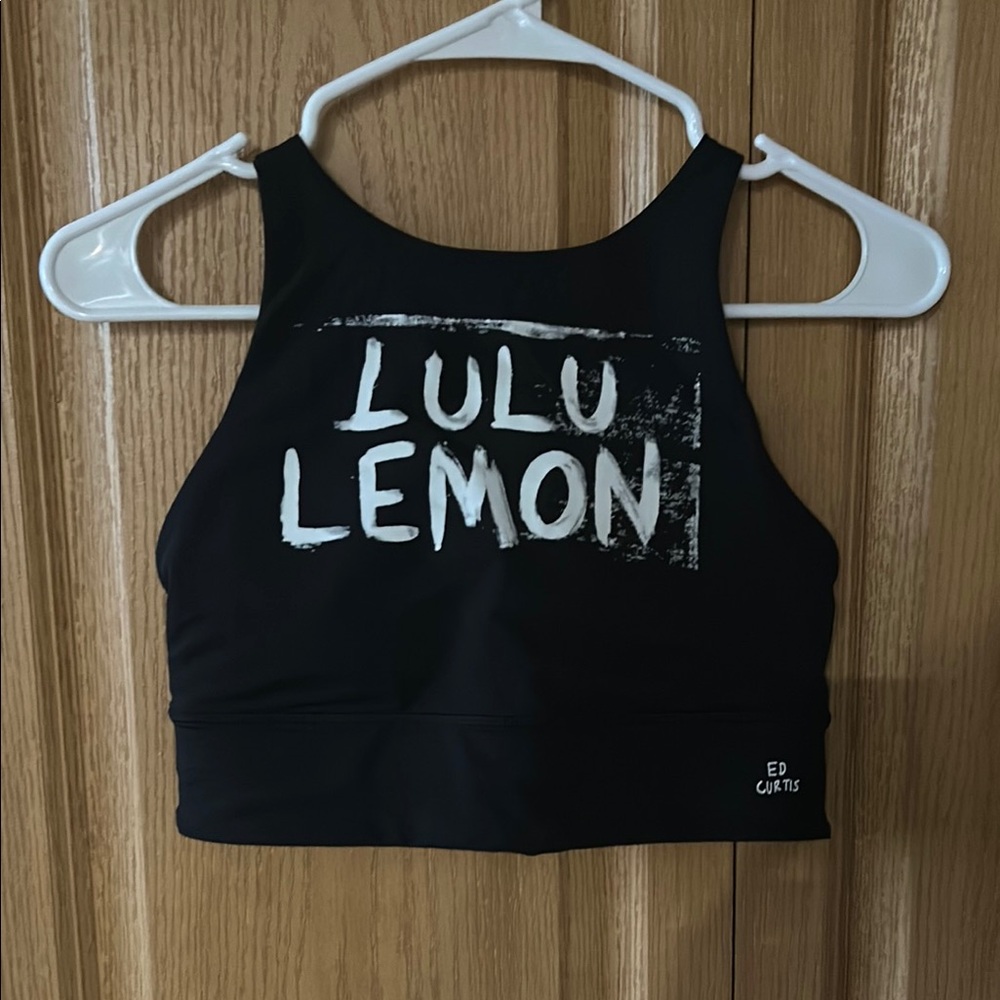 Lulu Lemon Black Crop Top/sports bra